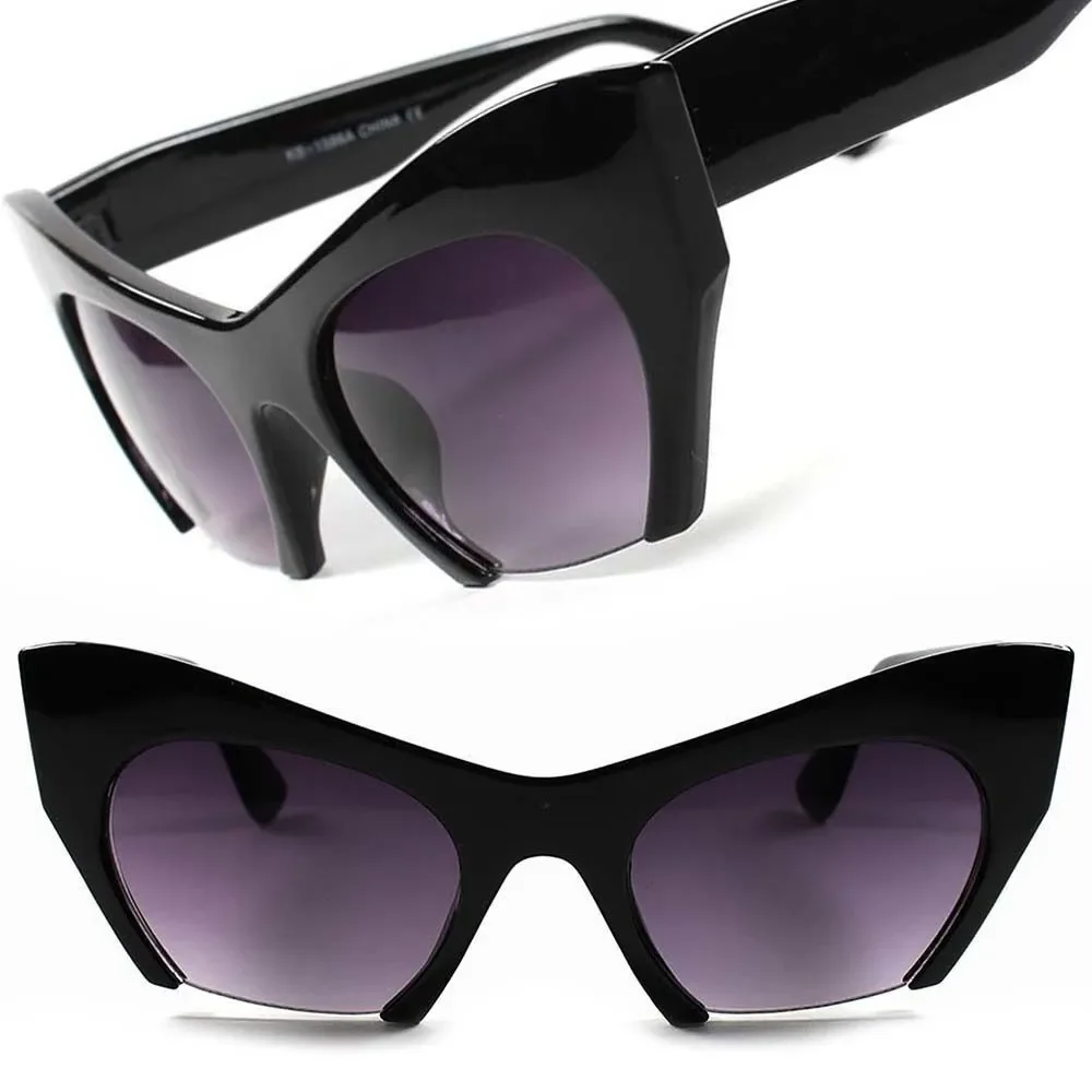 Designer Celebrity Vintage Retro Black Womens Hot Cat Eye Sunglasses F81